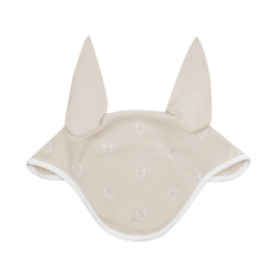 Bonnet anti-mouches logo multicolore White Line Edition Equestro Beige