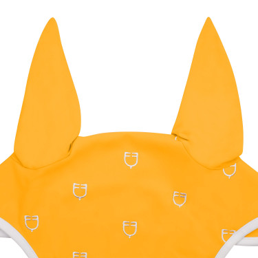 Bonnet anti-mouches logo multicolore White Line Edition Equestro Jaune Bonnet anti-mouches logo multicolore White Line Edition Equestro Jaune