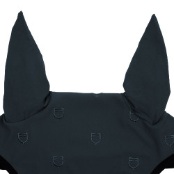 Bonnet anti-mouches logo multicolore Black Line Edition Equestro Marine Bleu marine