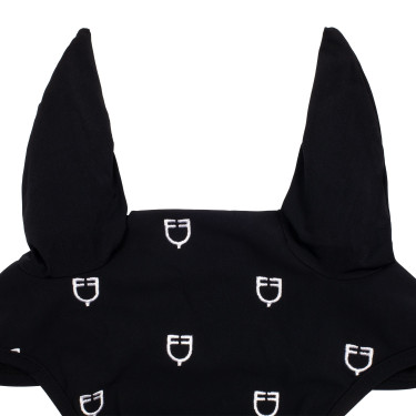 Bonnet anti-mouches logo multicolore Black Line Edition Equestro Noir Bonnet anti-mouches logo multicolore Black Line Edition Equestro Noir