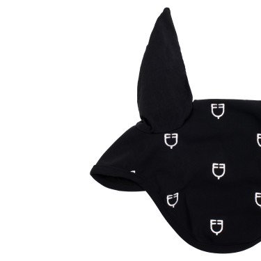 Bonnet anti-mouches logo multicolore Black Line Edition Equestro Noir Bonnet anti-mouches logo multicolore Black Line Edition Equestro Noir
