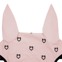 Bonnet anti-mouches logo multicolore Black Line Edition Equestro Rose / noir