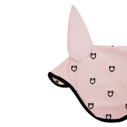 Bonnet anti-mouches logo multicolore Black Line Edition Equestro Rose / noir