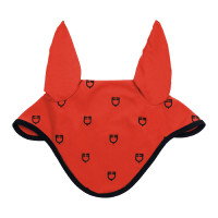 Bonnet anti-mouches logo multicolore Black Line Edition Equestro Rouge / noir