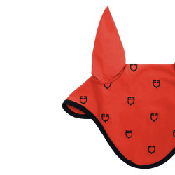 Bonnet anti-mouches logo multicolore Black Line Edition Equestro Rouge / noir