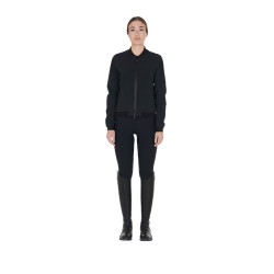 Blouson femme en tissu technique Equestro Noir Blouson femme en tissu technique Equestro Noir