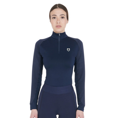 Base layer ajusté manches longues femme en tissu technique Equestro Base layer ajusté manches longues femme en tissu technique Equestro