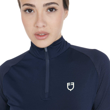 Base layer ajusté manches longues femme en tissu technique Equestro Base layer ajusté manches longues femme en tissu technique Equestro