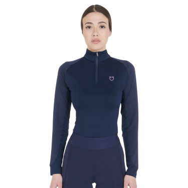 Base layer ajusté manches longues femme en tissu technique Equestro Base layer ajusté manches longues femme en tissu technique Equestro