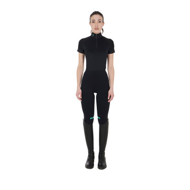 Base layer ajusté manches courtes femme en tissu technique Equestro Base layer ajusté manches courtes femme en tissu technique Equestro