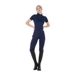 Base layer ajusté manches courtes femme en tissu technique Equestro Marine blazer / noir Bleu marine Base layer ajusté manches courtes femme en tissu technique Equestro Marine blazer / noir Bleu marine