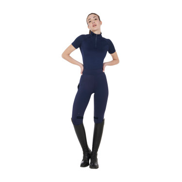 Base layer ajusté manches courtes femme en tissu technique Equestro Marine blazer / noir Bleu marine Base layer ajusté manches courtes femme en tissu technique Equestro Marine blazer / noir Bleu marine