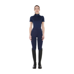 Base layer ajusté manches courtes femme en tissu technique Equestro Marine blazer / noir Bleu marine Base layer ajusté manches courtes femme en tissu technique Equestro Marine blazer / noir Bleu marine