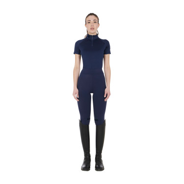 Base layer ajusté manches courtes femme en tissu technique Equestro Marine blazer / noir Bleu marine Base layer ajusté manches courtes femme en tissu technique Equestro Marine blazer / noir Bleu marine