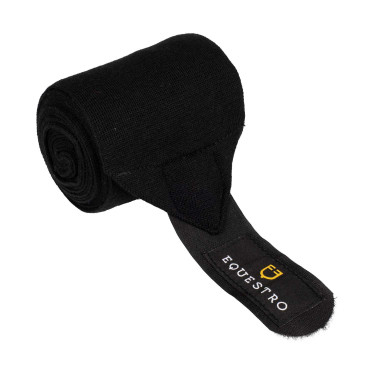 Bandes de repos en laine par 4 Equestro Noir Bandes de repos en laine par 4 Equestro Noir