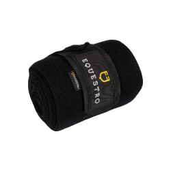 Bandes de repos en laine par 4 Equestro Noir Bandes de repos en laine par 4 Equestro Noir