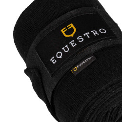 Bandes de repos en laine par 4 Equestro Noir Bandes de repos en laine par 4 Equestro Noir