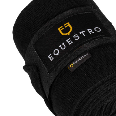 Bandes de repos en laine par 4 Equestro Noir Bandes de repos en laine par 4 Equestro Noir