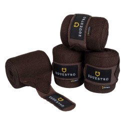 Bandes de repos en laine par 4 Equestro Marron Bandes de repos en laine par 4 Equestro Marron