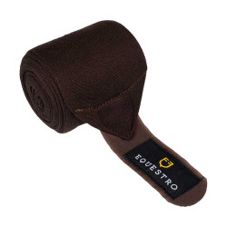 Bandes de repos en laine par 4 Equestro Marron Bandes de repos en laine par 4 Equestro Marron