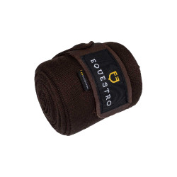 Bandes de repos en laine par 4 Equestro Marron Bandes de repos en laine par 4 Equestro Marron