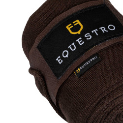 Bandes de repos en laine par 4 Equestro Marron Bandes de repos en laine par 4 Equestro Marron