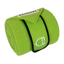 Bandes de polo respirantes poney Trim par 4 Equestro Citron / noir Jaune