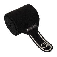 Bandes de polo poney avec logo brodé Diamond par 4 Equestro Blanc