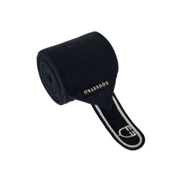 Bandes de polo poney avec logo brodé Diamond par 4 Equestro Marine Bandes de polo poney avec logo brodé Diamond par 4 Equestro Marine