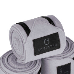 Bandes de polo par 4 Equestro Gris / noir Bandes de polo par 4 Equestro Gris / noir