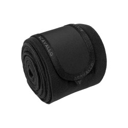 Bandes de polo anti-boulochage avec fermeture velcro Acavallo par 4 Noir / noir