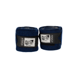 Bandes de polo en laine vierge avec gel Acavallo par paire Bleu