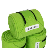 Bandes de polo fermeture velcro Trim par 4 Equestro Citron / noir Jaune