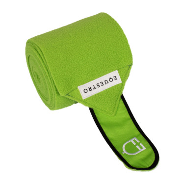 Bandes de polo fermeture velcro Trim par 4 Equestro Citron / noir Jaune