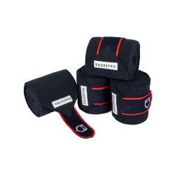 Bandes de polo fermeture velcro Trim par 4 Equestro Marine / rouge Bleu Bandes de polo fermeture velcro Trim par 4 Equestro Marine / rouge Bleu