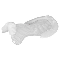 Amortisseur thérapeutique en gel réhausse avant en laine écologique Acavallo Transparent / blanc