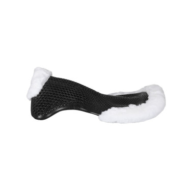 Amortisseur thérapeutique en gel réhausse avant en laine écologique Acavallo Noir / blanc