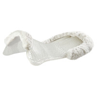 Amortisseur thérapeutique en gel avec rehausse arrière en laine écologique Acavallo Transparent / blanc Amortisseur thérapeutique en gel avec rehausse arrière en laine écologique Acavallo Transparent / blanc
