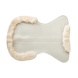 Amortisseur thérapeutique en gel découpe et bordure en laine de mouton avec Dri-Lex Acavallo Transparent / blanc Amortisseur thérapeutique en gel découpe et bordure en laine de mouton avec Dri-Lex Acavallo Transparent / blanc
