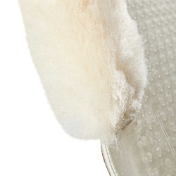 Amortisseur thérapeutique en gel découpe et bordure en laine de mouton avec Dri-Lex Acavallo Transparent / naturel