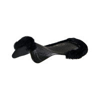 Amortisseur thérapeutique en gel découpe et bordure en laine de mouton avec Dri-Lex Acavallo Noir / noir
