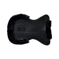 Amortisseur thérapeutique en gel découpe et bordure en laine de mouton avec Dri-Lex Acavallo Noir / noir