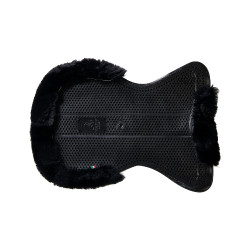 Amortisseur thérapeutique en gel découpe et bordure en laine de mouton avec Dri-Lex Acavallo Noir / noir