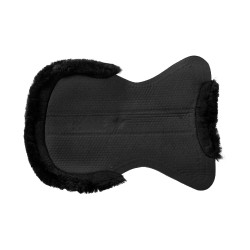 Amortisseur thérapeutique en gel découpe et bordure en laine de mouton avec Dri-Lex Acavallo Noir / noir