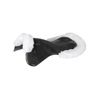 Amortisseur thérapeutique en gel découpe en laine écologique Acavallo Noir / blanc