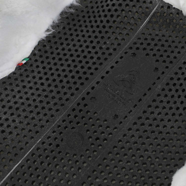 Amortisseur thérapeutique en gel découpe en laine écologique Acavallo Noir / blanc