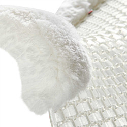 Amortisseur respirant en gel avec découpe en laine de mouton Acavallo Transparent / blanc Amortisseur respirant en gel avec découpe en laine de mouton Acavallo Transparent / blanc