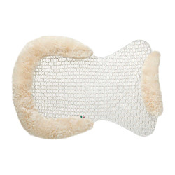 Amortisseur respirant en gel avec découpe en laine de mouton Acavallo Transparent / naturel Amortisseur respirant en gel avec découpe en laine de mouton Acavallo Transparent / naturel