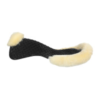 Amortisseur respirant en gel avec découpe en laine de mouton Acavallo Noir / naturel
