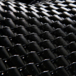 Amortisseur respirant en gel avec découpe en laine de mouton Acavallo Noir / noir